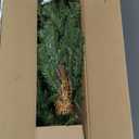 National Tree Company 5 ft Unlit Hickory Cedar Artificial Christmas Tree, 371 Tips, Metal Plate Base, Green