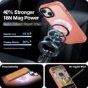 2 x DEERLAMN Magnetic Matte Case for iPhone 15 with Screen Protector, [Compatible with MagSafe][Military Grade Drop Protection] Slim Translucent Shockproof Protective Phone Cover, Pink