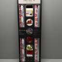 LaRibbons Christmas Wrapping Paper Sets, Snowflake & Candy Cane & Gingerbread Man Design with Ribbons & Gift Tags & Metallic Pom Pom for Christmas, Holiday30Inch  10Feet 4 Rolls: 100 Sq.Ft.Ttl