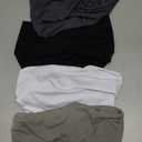 POPETPOP 4pcs Wide Twisted Headbands for Women Sweat-Absorbing Elastic Hair Accessories Non-Slip Sport Head Wraps in Black White Gray Light Gray for Yoga and Workout