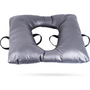 Bedside Commode Seat Cushion, Commode Padded Seat for Elderly, Soft Seat Cover with Clips and Fixing Straps, Toilet Seat Cushion 16.5" x 16.5"