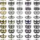 Yeload Masquerade Masks 100 Bulk Vintage Masks of Masquerade Party, Venetian, Mardi Gras, Halloween, Masks for Women, Men (Multi)