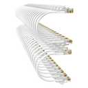 10Gsupxsel Cat6a Patch Cables 0.5ft (48 Pack) Slim, Cat6 Ethernet Patch Cable Pure Copper, Flexible Cat 6 Patch Cable 550MHZ 10G, Space-Saving Cat 6A Network Cables for Patch Panel White