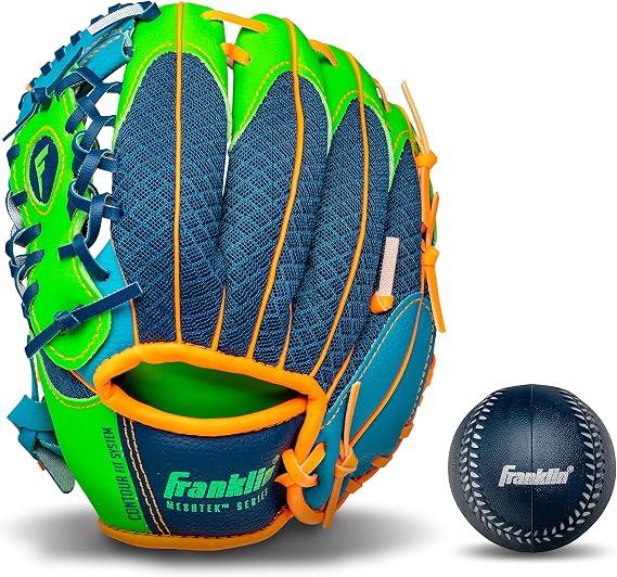 Franklin Sports Kids Meshtek Glove + Ball, Left Hand Throw