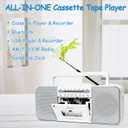 Cassette Tape Player Recorder Boombox with Bluetooth, AM/FM/SW Radio, Record to Cassette/USB/SD, Premium 10W Sound, AC/DC Powered, Portable Cassette Player