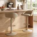 YOUNUOKE Bar Stools Set of 2 Modern Swivel Bar Stools, Khaki