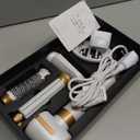 Hair Dryer Brush 7 in 1110000 RPM Hot Air Brush Hair Styler for Curly Straight & Twisted Hair Professional Ionic Brush Blow Dryer for Salon-Quality Styling, White Gold