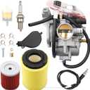 LTF400 Carburetor Replacement Compatible with 2002-2007 Suzuki LT-F400 Eiger 400 Carb,Includes Air Filter and Spark Plug