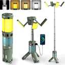 Telescopic Camping Lights, Rechargeable Camping Lights with Stand,12000mAh Collapsible Camping Lanterns, Magnetic Base Portable Flashlights IPX5 Waterproof for Camping,Hiking,Emergency Use