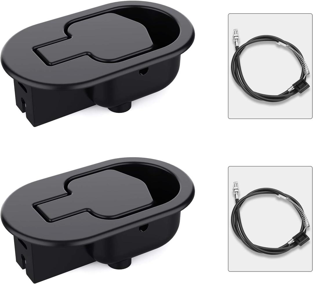 2 Sets Recliner Replacement Parts - Metal Recliner Handle, Release Pull Cable Fits Ashley & Most Recliner Sofas, Exposed Cable Length 5.1 Inches