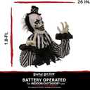 Haunted Hill Farm Scary Talking Groundbreaker Clown, Halloween Animatronic with Motion and Touch Activated Lights and Sounds, Battery Operated Indoor or Covered Outdoor Halloween Decorations