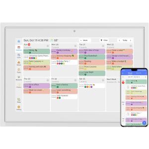 Digital Calendar 10.1 Inch Wall Planner Touch Screen WiFi Smart Electronic Planner with Third-Party Calendar Sync, Chore Tracker, Meal Plan Family Digital Picture Frame Gift for Mom Women wall calendar 2026
