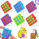 32Pcs Tic Tac Toe Keychains Game, Birthday Party Favors Easter Goodie Bags Stuffers for Kids 3-5 4-8 8-12, Small Treasure Box Classroom Carnival Prizes Easter Basket Egg Filler Student Gifts Girl Boy
