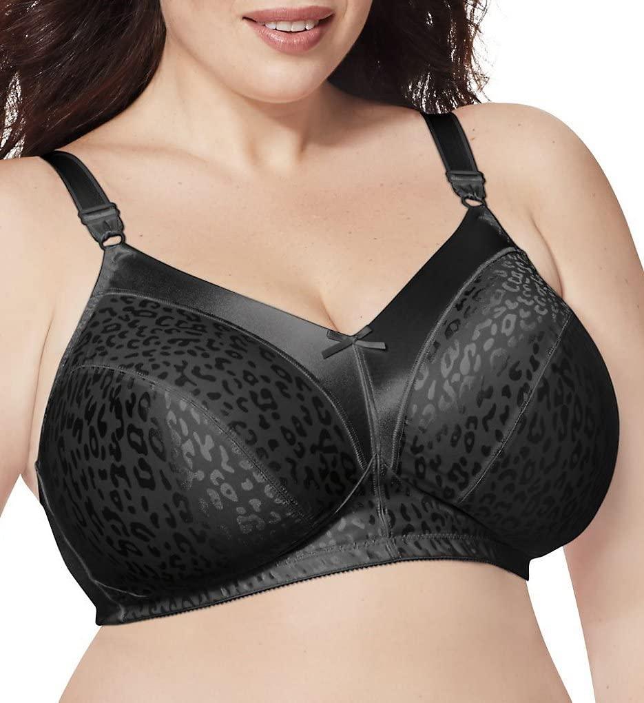 Just My Size Women's Satin Stretch Wire Free Plus Size Bra (1960), Rosewood, 44DD