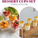 UrbanRoots 300 Pack Clear Plastic Dessert Cups(5 oz),Disposable Parfait Cups For Pudding, Fruit and Ice Cream,Mini Shooter Cups With Spoons For Party,appetizer cups
