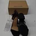 Amazon Essentials Women's High Heel Nola (8, Black Faux Suede)