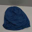 LULUSILK Mulberry Silk Lined Sleep Cap, No More Frizzy Tangled Hair, Stay On All Night Silk Hair Wrap for Sleeping with Adjustable Strap, Silk Bonnet for Women and Men, Bijou Blue, Pack of 1