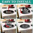 5304430149 5304430150 Black Porcelain Drip Pan Set & MP22YA Electric Range Burner Element Unit Set by Cenipar-Compatible with Frigi-daire Ken-more Cros-ley Tap-pan Range Oven/Stove