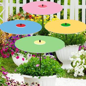 Abbylike 4 Pack 39 Inch Tall Plant Umbrellas for Outdoor Plants, Garden Umbrellas for Flower Adjustable Extend Sun Shade Covers for Potted Plants, Garden Beds, Patio Flowers