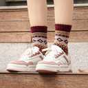Wool Socks for Women - 5 Pairs Soft Cozy Knit Winter Warm Socks for Women Men