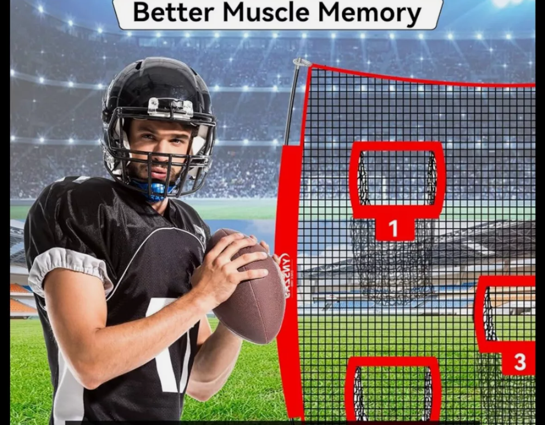 YNSZAS Football Throwing Target Net, Upgraded Weather Football Training Equipment Accessories (Only Net) 7x7
