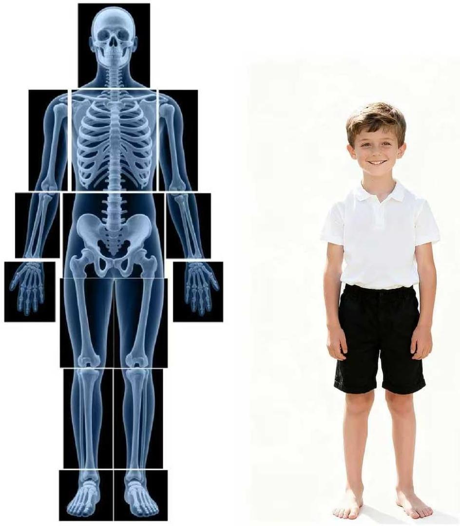 15 Pcs Human X-Ray Science Kit Tutorial Body Skeleton Xray Kit