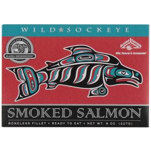 Alaska Smokehouse Smoked Sockeye Fillet in Gift Box, 8-Ounce, BBD: 08/01/2029