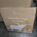 Frame Amo 26x26 Black Solid Wood Poster Frame, White Mat for 22x22 Image, Tempered Glass Front, 1.5 inch Wide, 1 inch Thick, High-End, Heavy-Duty, Gallery Grade & Acid-Free