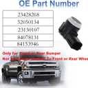MANATEE 23428268 84153946 Front Rear Bumper PDC Parking Aid Sensor for Cadillac Chevy GMC Buick Bolt Silverado Impala Malibu Sierra 1500 2500 3500 HD Yukon XL Encore Lacrosse CTS CT6 XT5 XTS(Black)