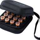 16 Slots, Peptide Case for Fridge, Fits 1ml 2ml 3ml Vials Storage for Peptide, Insulin, GLP-1 Etc,with Hand Strap and Logo, Black, Case Only, Small Size