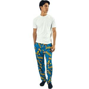 X-Men Wolverine All-Over Print Men's Blue Sleep Pajama Pants (Medium)