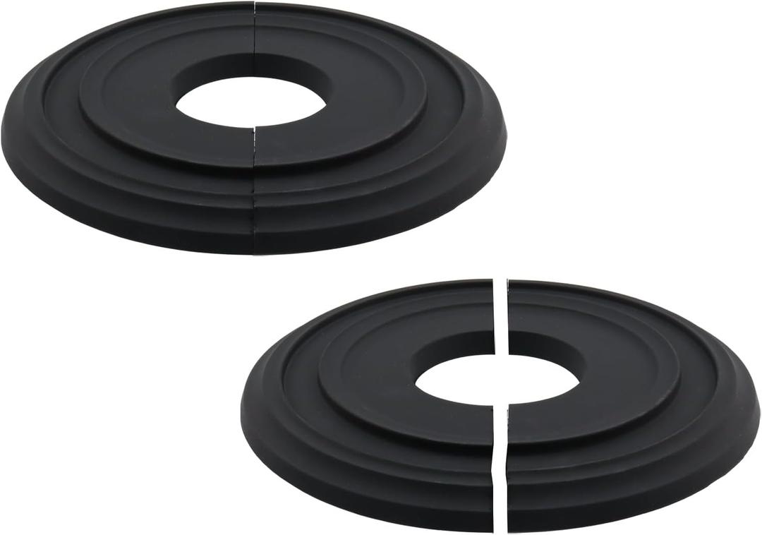 2PCS OD 12.2" Black Multiple Lines Split Ceiling Medallion Ceiling Light Fixture for Light Fixtures & Ceiling Fans