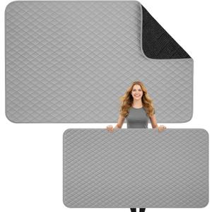 Tegeme 70 x 40 Inch Ironing Mat, Heat Resistant Foldable Iron Board Pad