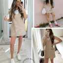 Womens Overalls Denim Dress Loose Casual Sleeveless Mini Pinafore Jean Romper Summer 2025 Outfits High Roller Skirtall Khaki, Large