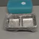 Stainless Steel Snack Containers, 6-Pack Reusable Grab and Go Containers with Lids, Dual Compartment Bento Box for Travel, Camping & Lunch Prep (6PCS-Ocean Blue)