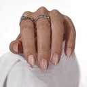 BTArtbox Short Almond Press On Nails - Aurora French Tip, Spring Glue On for Gifts, Natural Stick On in 16 Sizes - 30 Fake Nails Kit, Athena