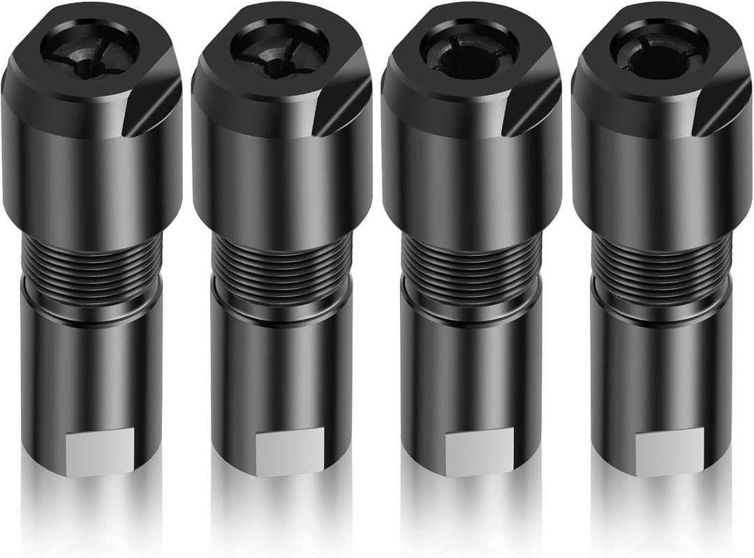 Angle Grinder Attachments, 3mm & 6mm (1/8 & 1/4) Angle Grinder to Straight Grinder Adapter, 4Pcs 100-Tyle Angle Grinder Conversion Accessories, Chuck Drill Bit Connecting Tool Fitting for Drill