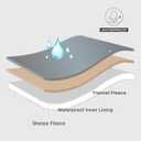 Bedsure Waterproof Blanket for Bed - Sherpa Fleece Waterproof Dog Blankets for Large Dogs, Pet Blankets for Bed/Couch/Dog Crate, Soft Plush Reversible Furniture Protector, Queen, 90"x86", Light Grey