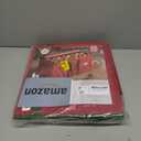 ZOBER Large Christmas Ornament Storage Box - Stores 128 3" Ornaments, With Dividers - Ornament Organizer Storage Box, Durable Christmas Containers Holder - Extra Pockets, Dual Zipper - Red