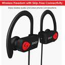 Senso Bluetooth Headphones, Best Wireless Sports Earbuds w/Mic IPX7 Waterproof HD Stereo Sweatproof Earphones for Gym Running Workout Noise Cancelling Earphones Earbuds Noise Cancelling Headsets