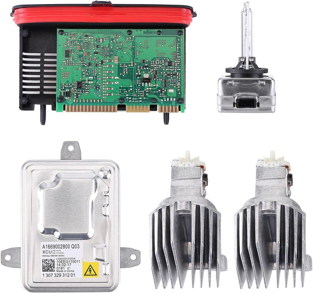Xenon Ballast Bulb LED Module Diode Kit, Compatible with B-M-W 5 Series 528i 535i 550i M5 2014 2015 2016, Replaces Part 63117355073 63117318327 63117343876 Adaptive Models Only