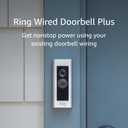 Ring Wired Doorbell Plus - Upgraded, with added security features and a sleek design (existing doorbell wiring required)