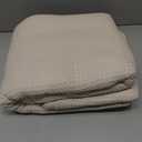 Bedsure GentleSoft 100% Cotton Blanket Queen Size for Bed - Breathable Lightweight and Soft for Summer, Basket Waffle Weave Woven Blankets, Home Decor Gift for Women, Beige, 90x90 inches