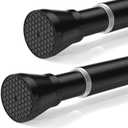 Shower Curtain Rod 30-64 inch 2Pack Shower Adjustable Curtain Rod No Drilling Expandable Spring Pressure Rod Spring Curtain Rods for Bathroom Windows (Black)