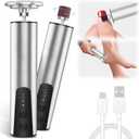 Electric Foot Callus Remover (6 Speed Adjustable), 2 in 1 Electric Foot File Nail Grinder, Rechargeable Foot Sander Pedicure Tools for Feet Dead Skin with Sandpaper Disk and Nail Drill Bits, Silver
