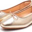 Women's Round Toe Ballet Flats Comfortable Bow Dressy Flats Shoes for Women, 7.5