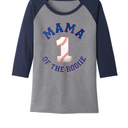  Rookie Of The Year First Birthday Outfit Family Mama of Rookie 1st Birthday Baseball Family Matching Raglan Baseball Tee, Size XL