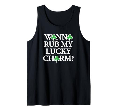 Funny Sexy St Patricks Day Clothing For Men Inappropriate Tank Top (Black) Large