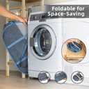 100L Collapsible Laundry Baskets, Tear Proof Pop Up Laundry Hamper with Dual Handles, Large Foldable Laundry Basket, Easy to Carry Laundry Hamper for Home, Laundry Room, Bedroom, Dorm, Travel Blue, 100L-1x