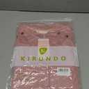 KIRUNDO Long Sleeve Shirts For Women 2025 Fall Trendy Textured Knit Going Out Tops Casual Dressy Crewneck Work Blouse Tunic (Small, Pink)
